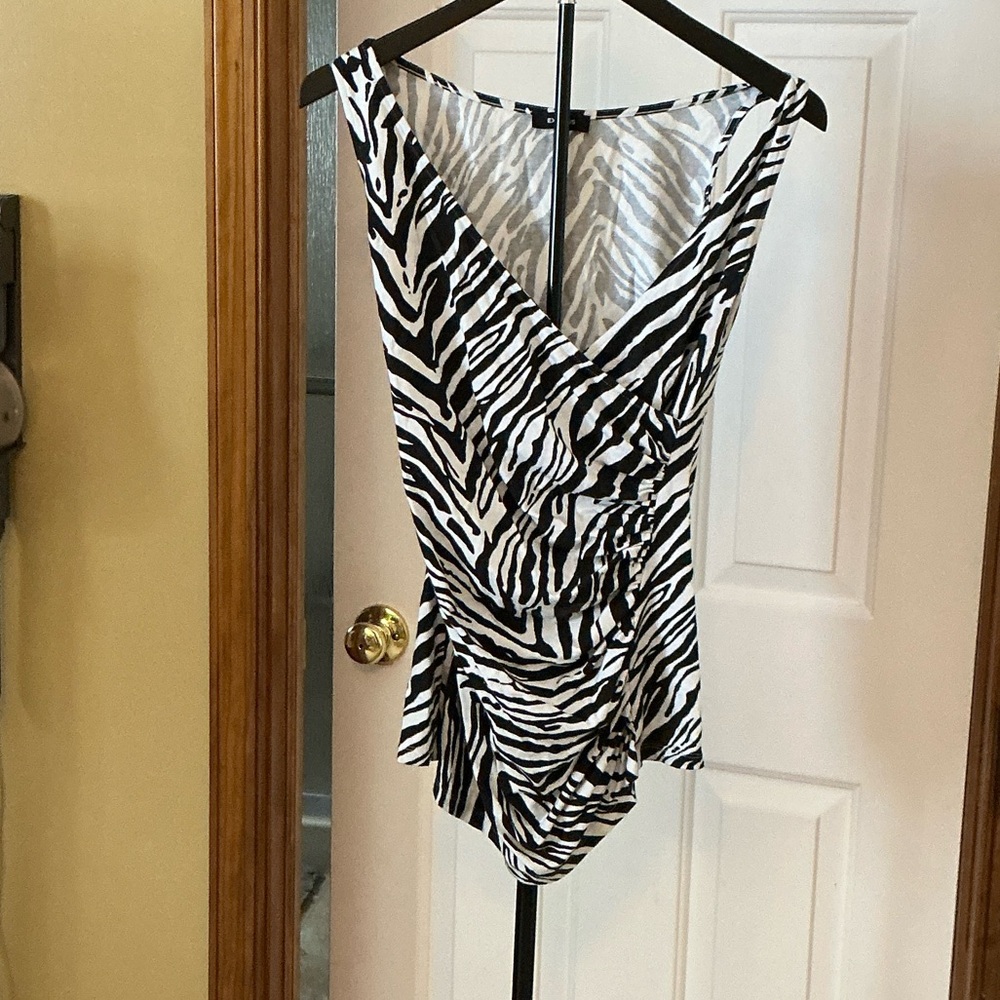 Express Zebra Print Tank Top
